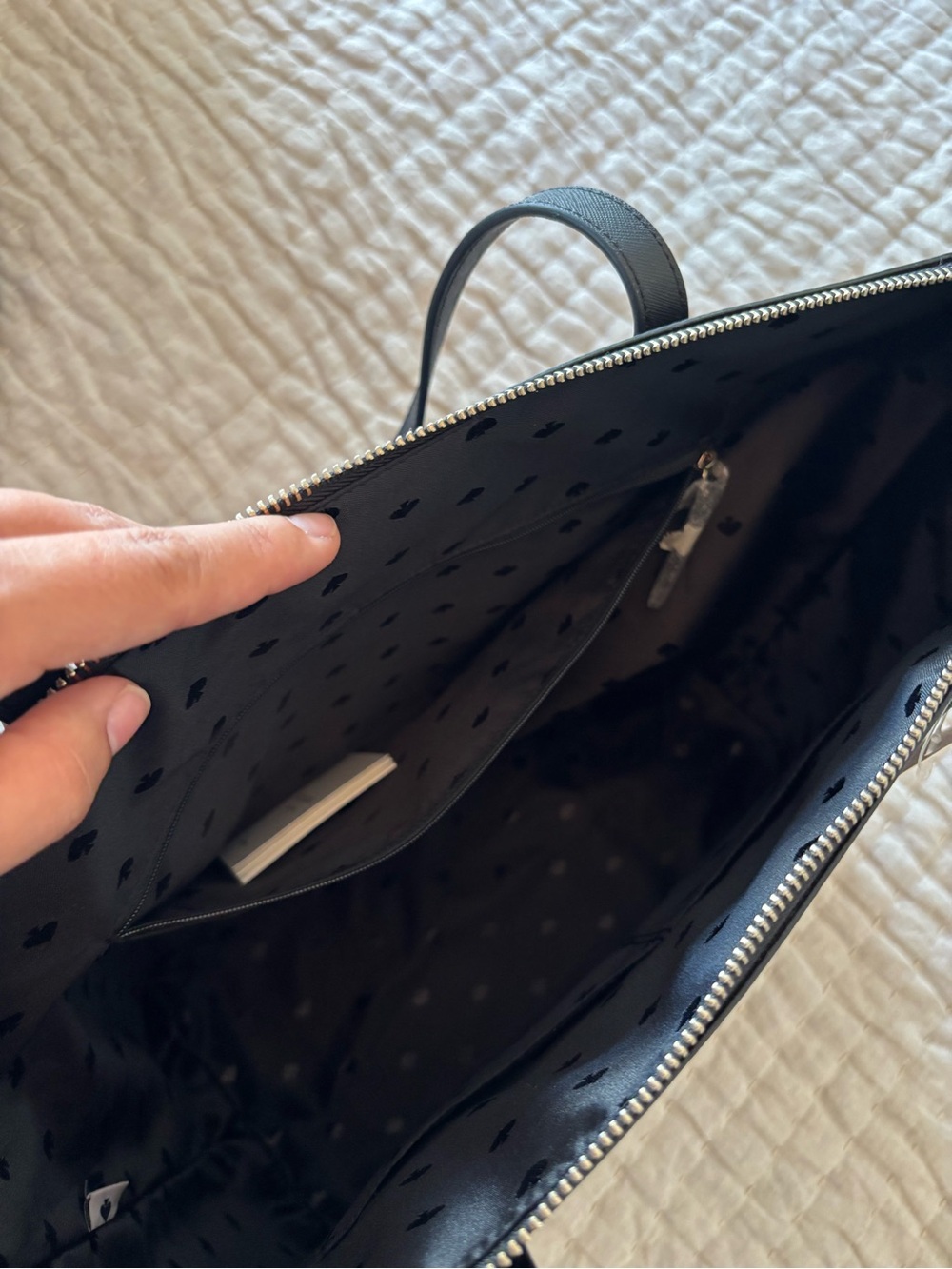 Kate Spade Black Glitter Wallet with Matching Black Tote COMBO! - Picture 6 of 9